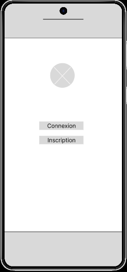 Image du prototype pour l'application mobile d'une fleur en voie de disparition. On se trouve sur la page de connexion simplifiée
